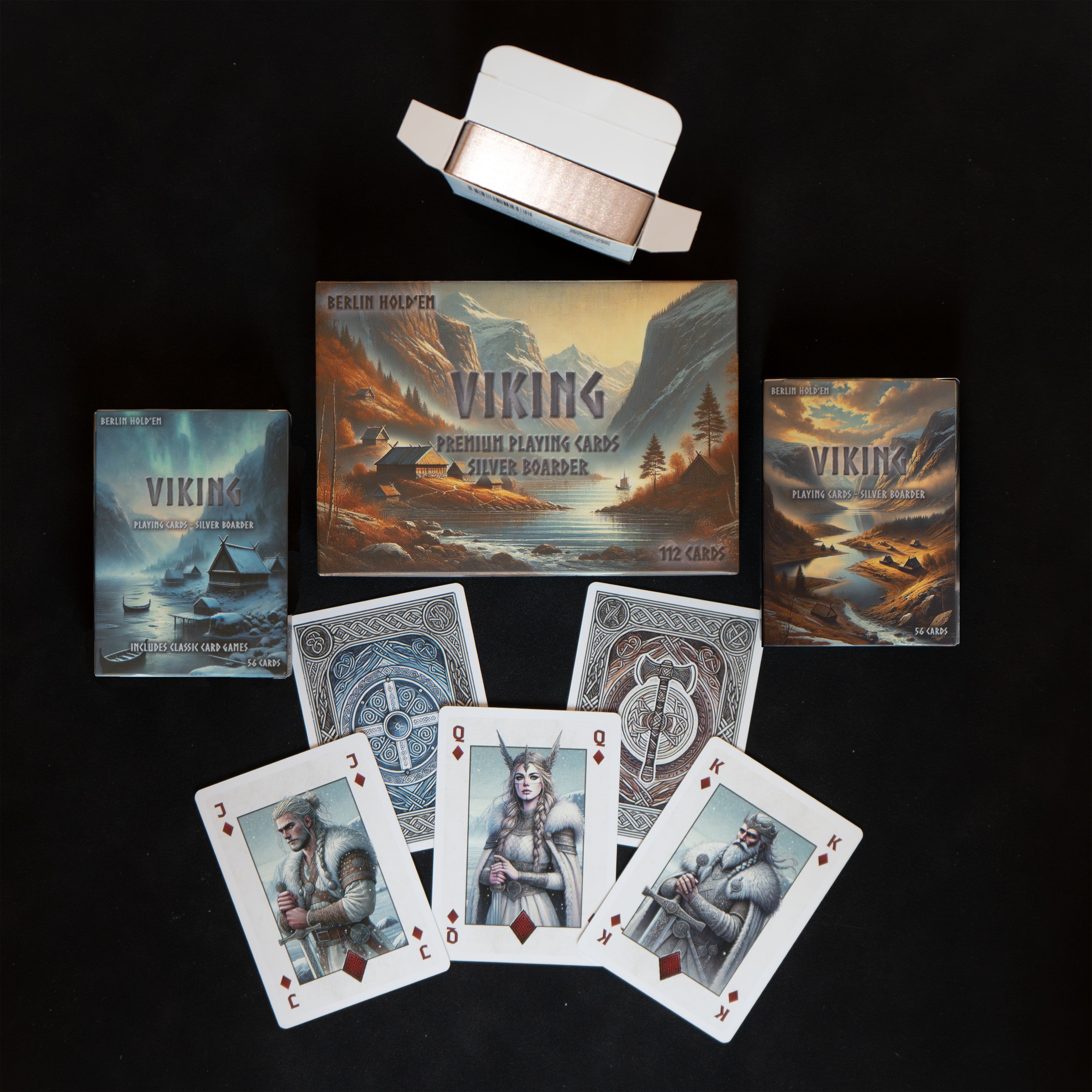 Viking Spielkarten – Doppelpack mit Silberschnitt