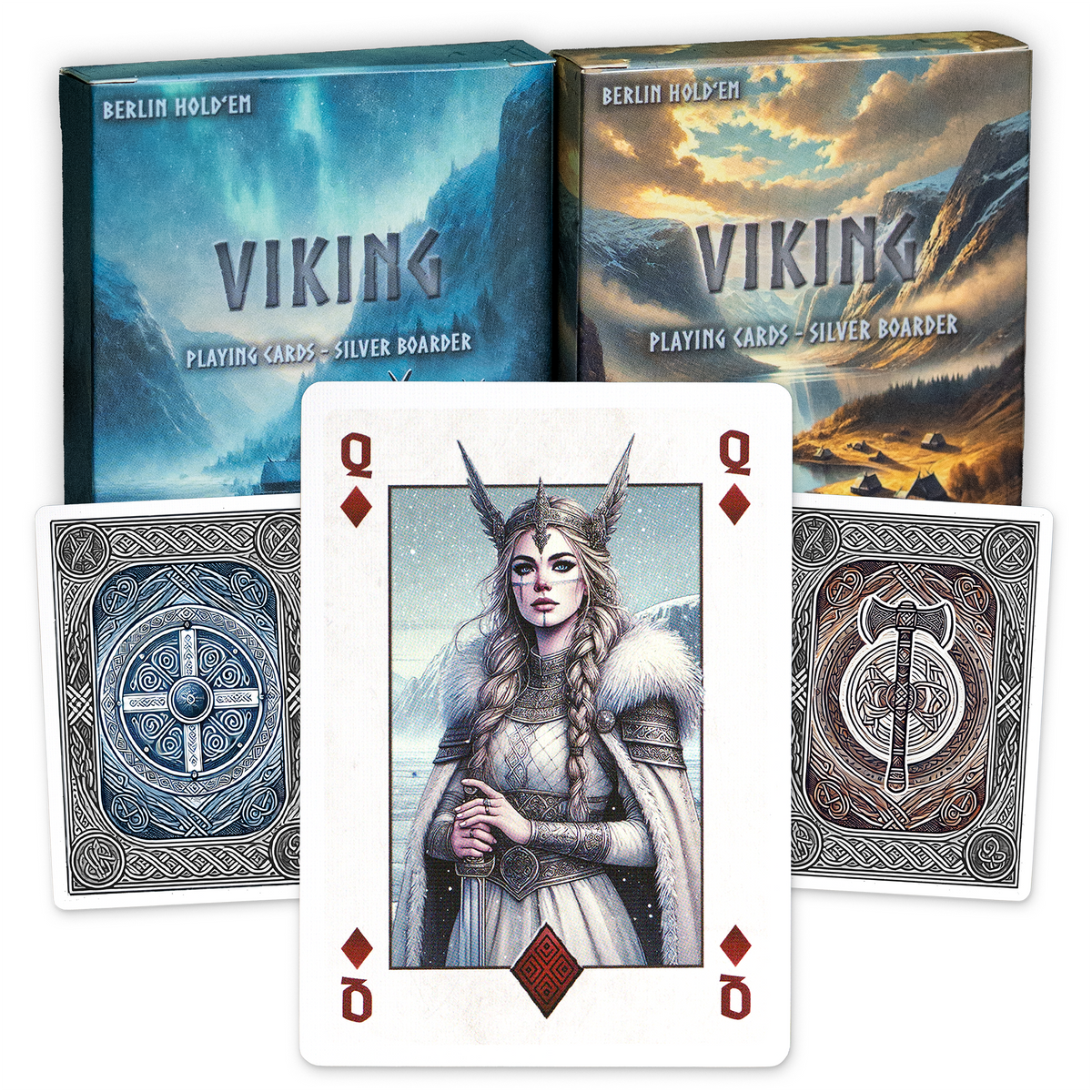 Viking Spielkarten – Doppelpack mit Silberschnitt