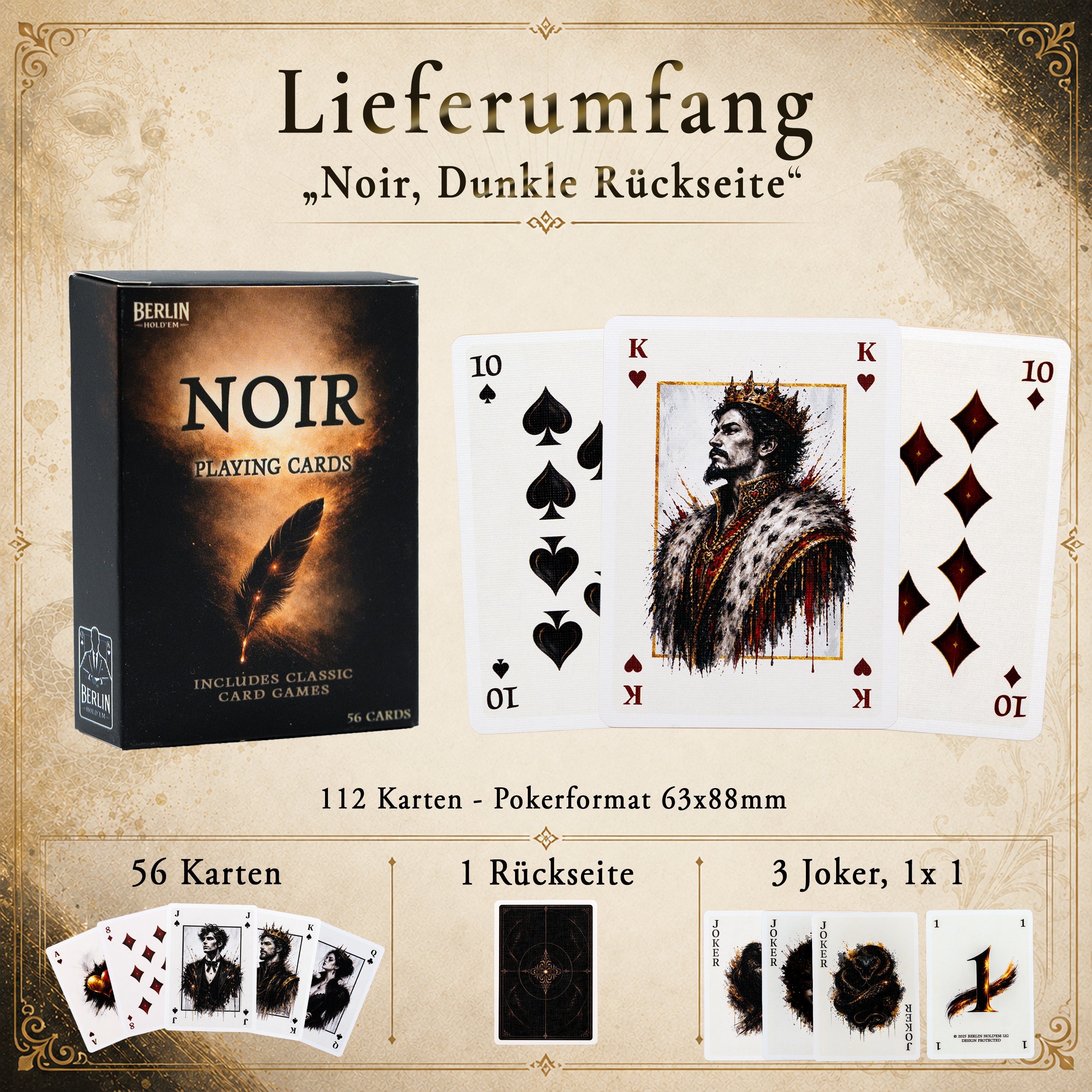 Noir & Aurum Spielkarten – Edition Noir