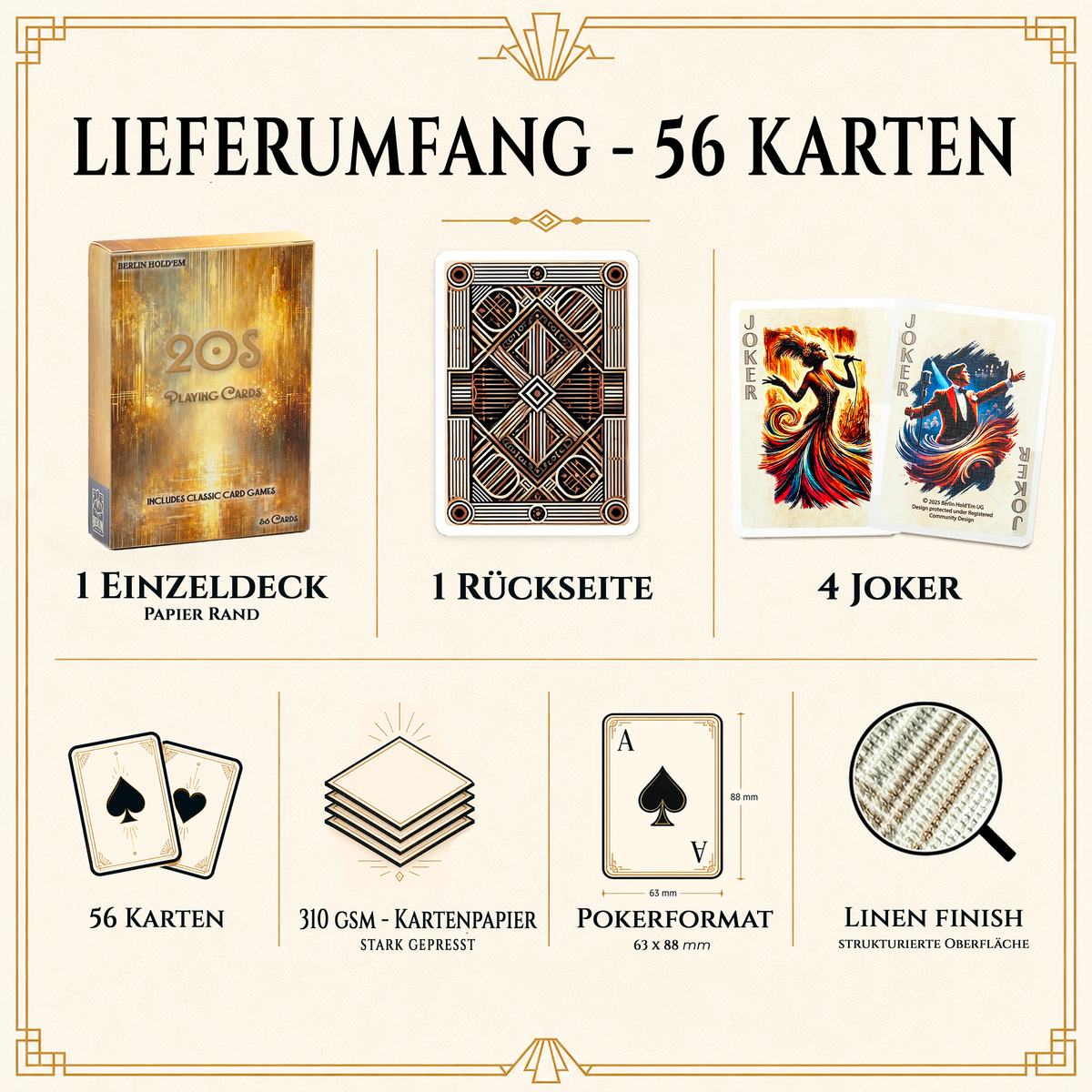 20s Spielkarten – Edition Dunkel