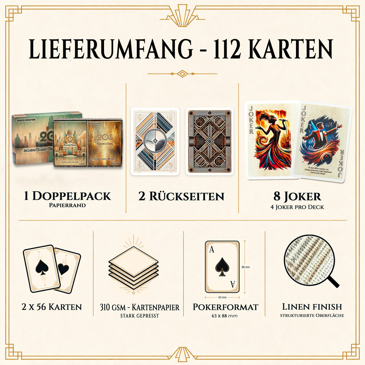 20s Spielkarten – Doppelpack