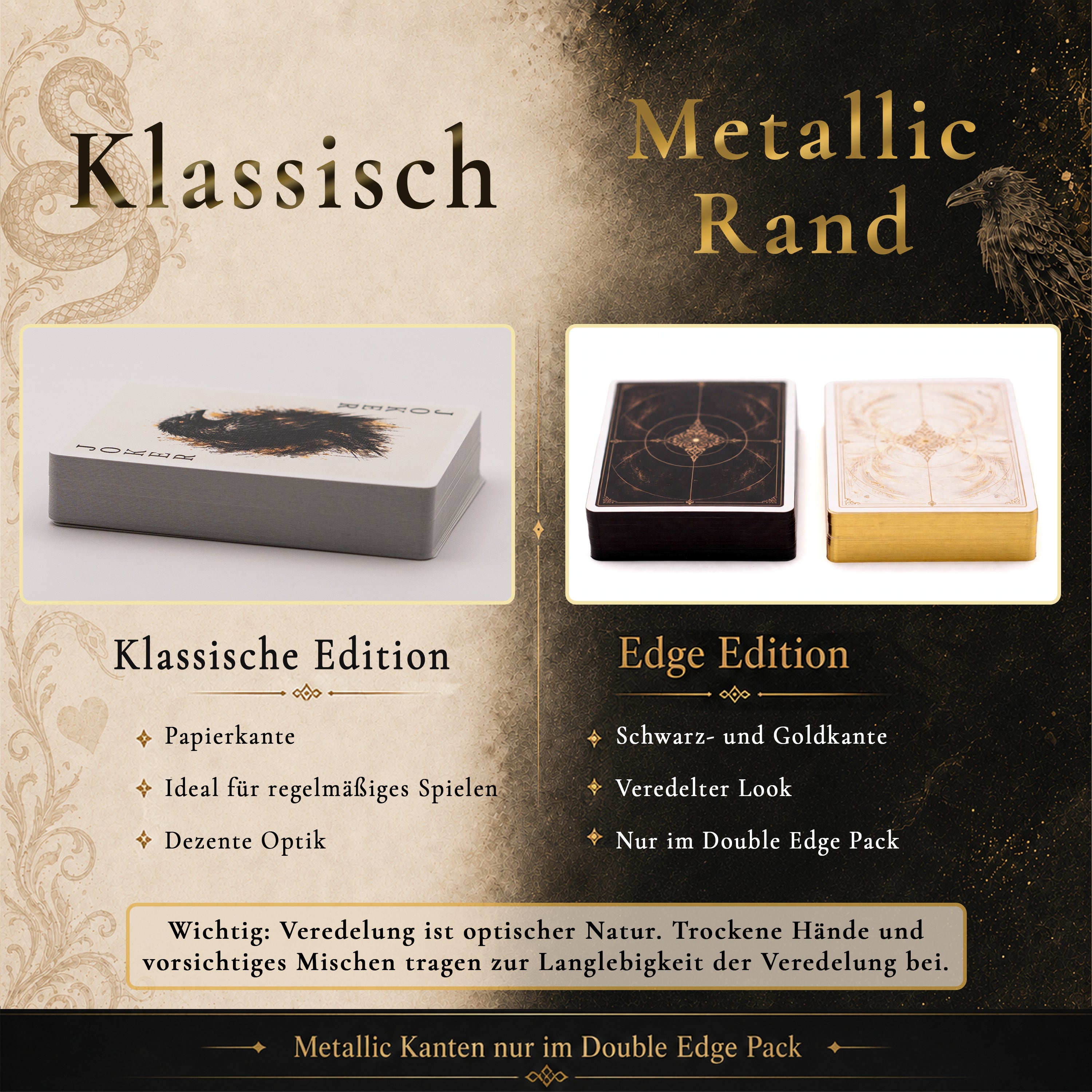Noir & Aurum Spielkarten – Edition Noir