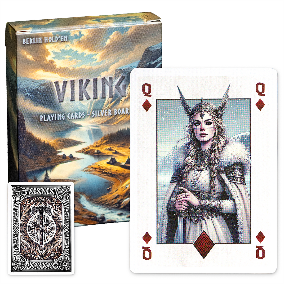Viking Spielkarten – Edition Axt, Silberschnitt