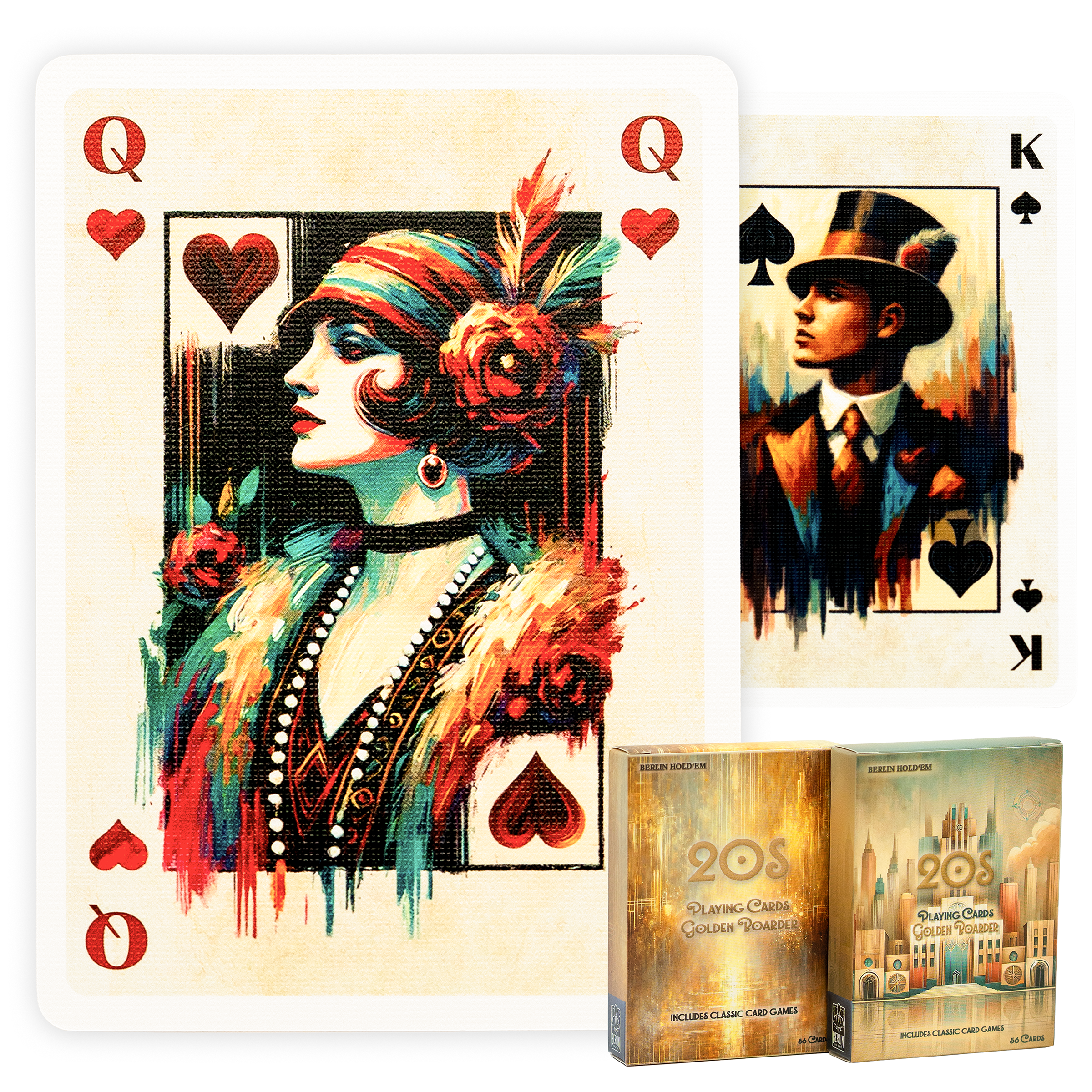20s Spielkarten – Doppelpack mit Goldschnitt